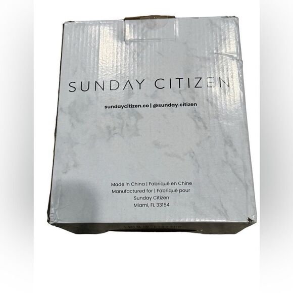 NEW Sunday Citizen Soap Dispenser and Toothbrush Holder Faux Marble gold accents - Picture 6 of 6